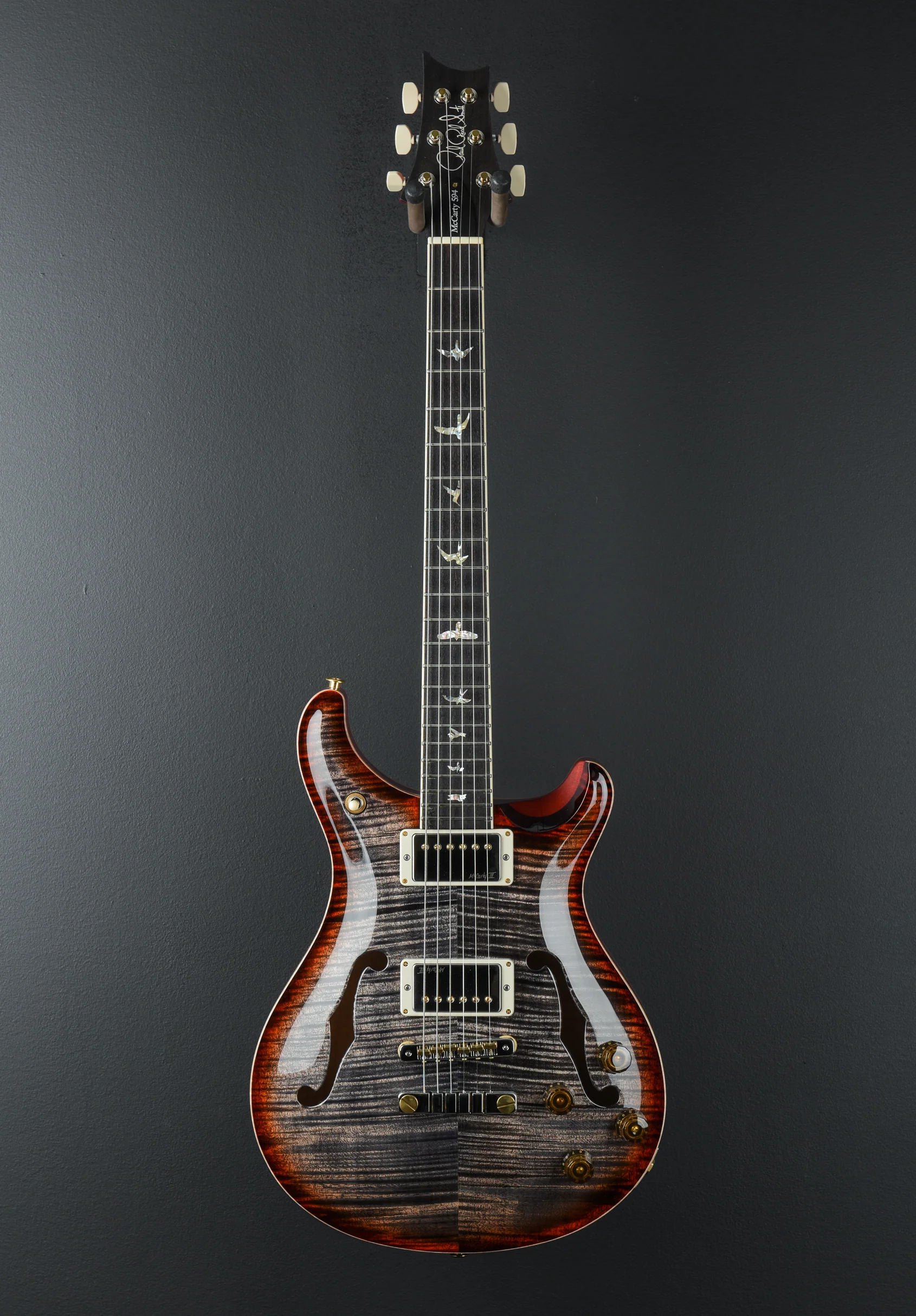 McCarty 594 Hollowbody II 10 Top - Charcoal Cherry Burst - Image 3