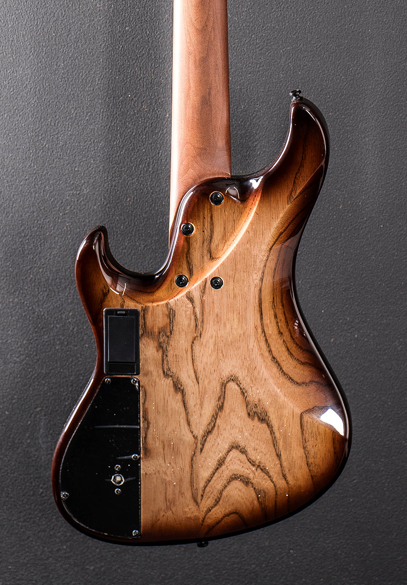 Mode MDM1305 5 String Bass - Natural Stained Amber Burst - Image 4