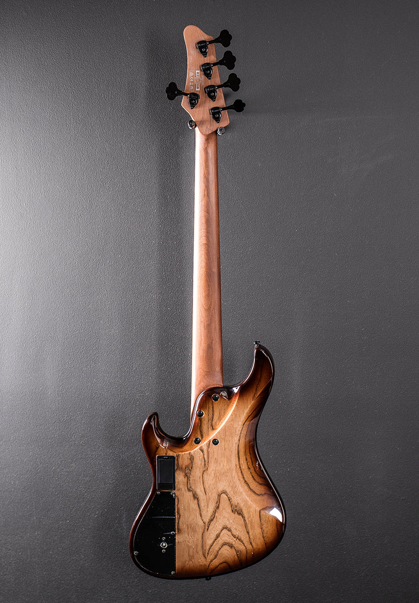 Mode MDM1305 5 String Bass - Natural Stained Amber Burst - Image 5