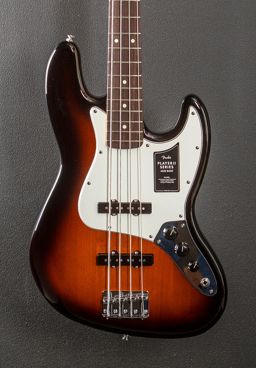 Player II Jazz Bass - 3 Color Sunburst w/Rosewood - Image 2