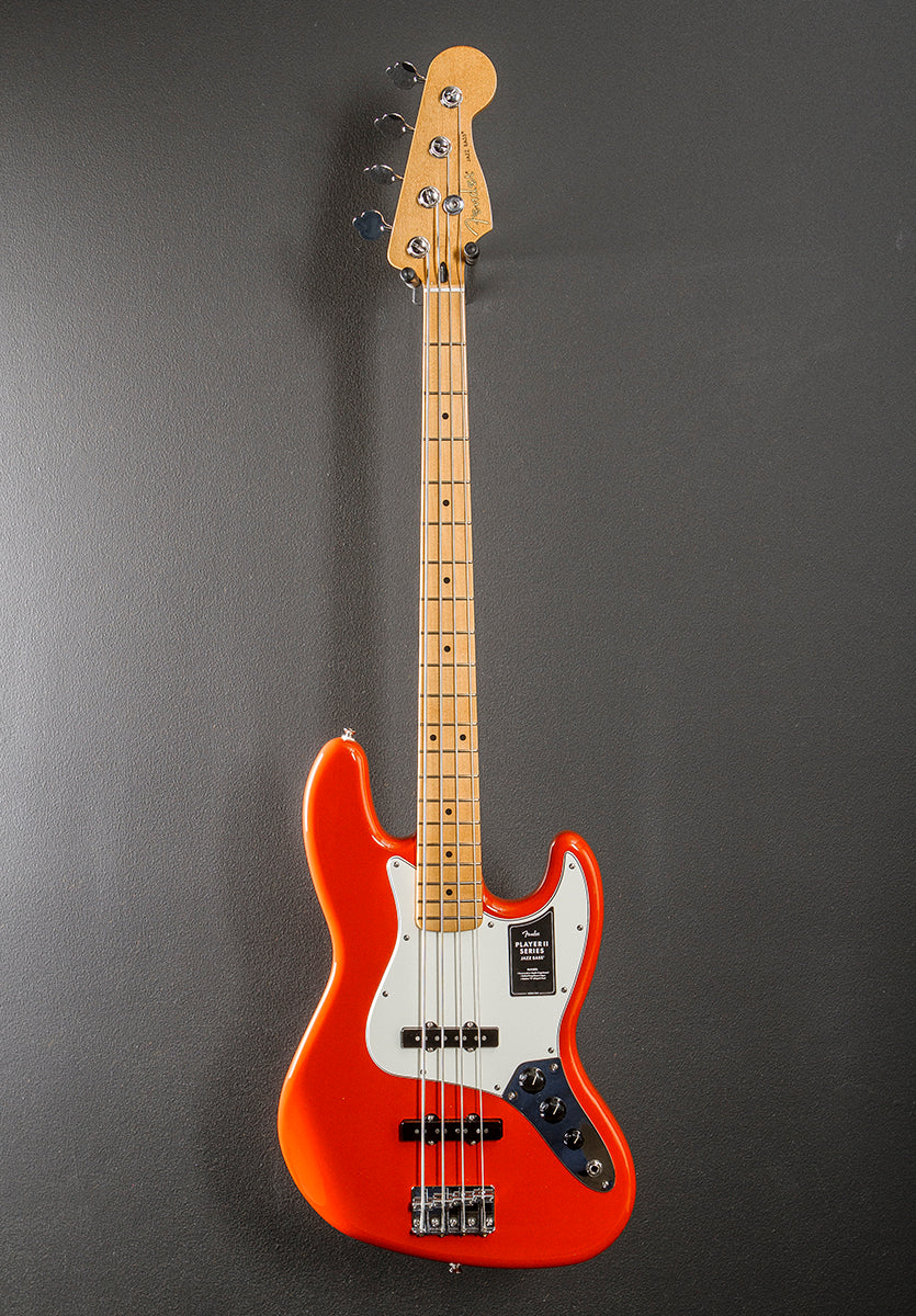 Player II Jazz Bass - Coral Red w/Maple - Image 3