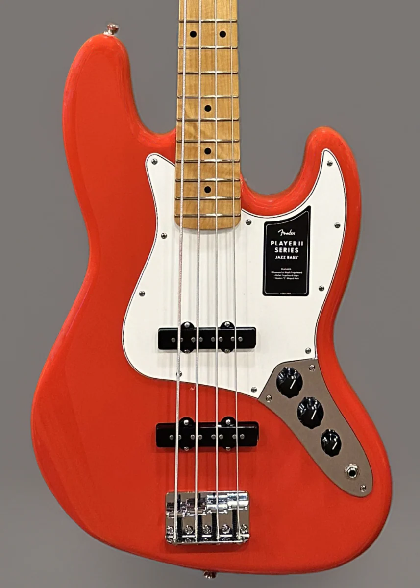 Player II Jazz Bass - Coral Red w/Maple - Image 2