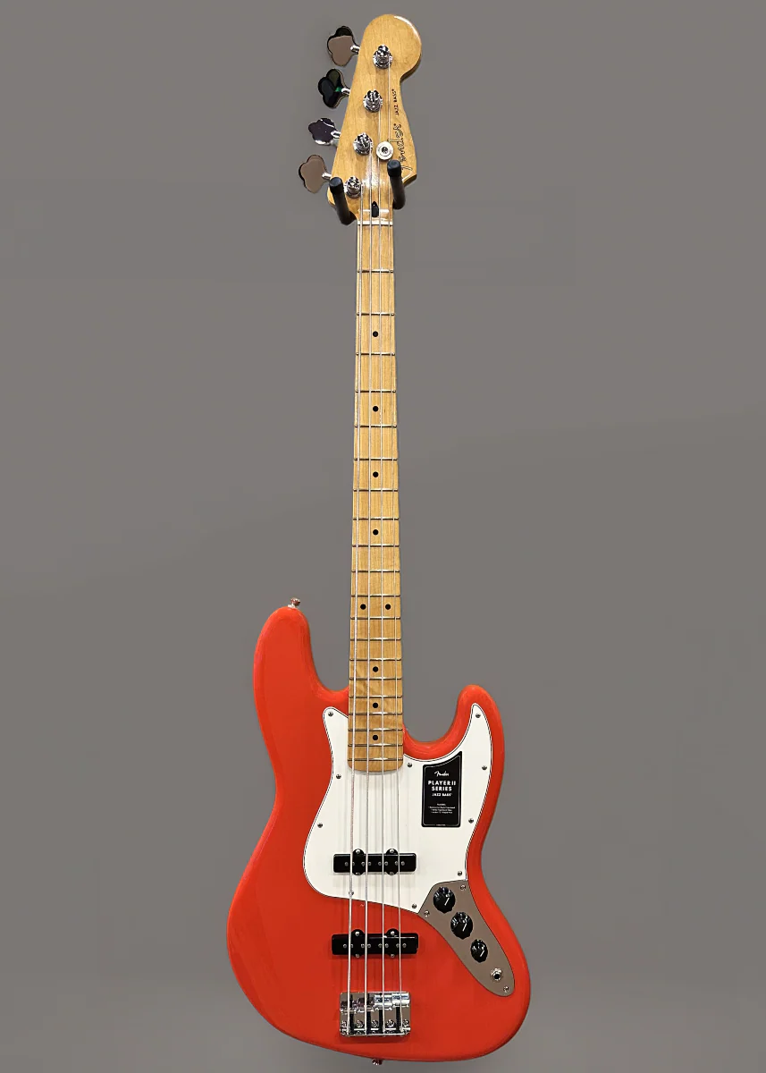 Player II Jazz Bass - Coral Red w/Maple - Image 3