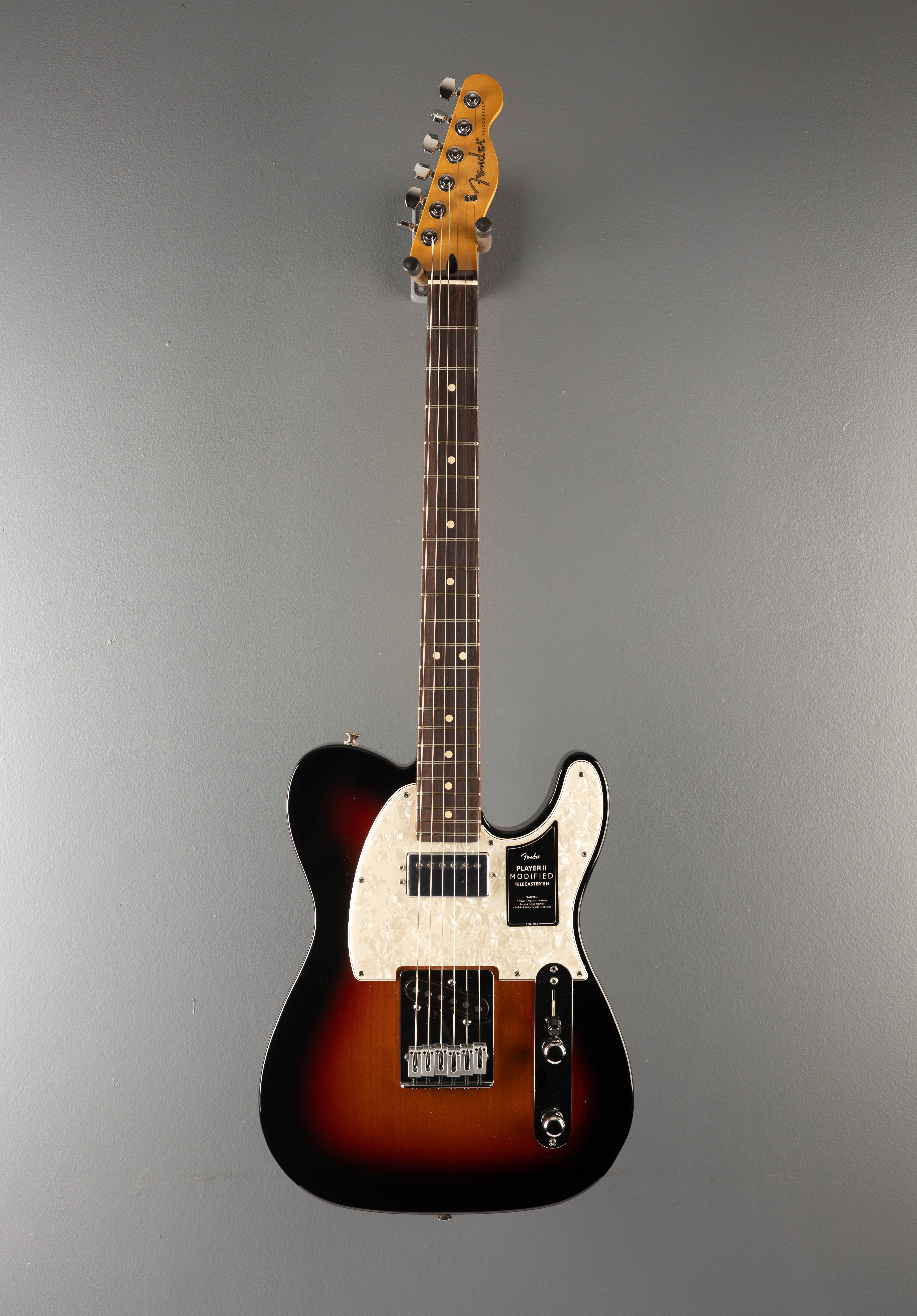Player II Modified Telecaster SH - 3 Tone Sunburst - Image 3