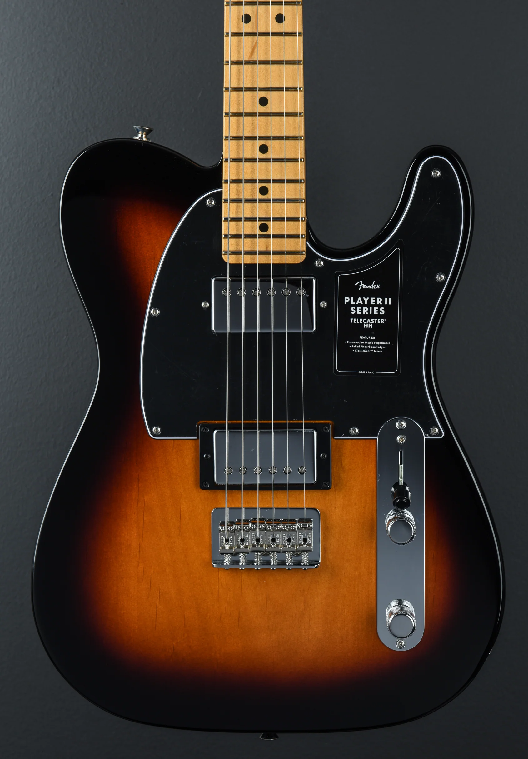 Player II Telecaster HH - 3 Color Sunburst w/Maple - Image 2