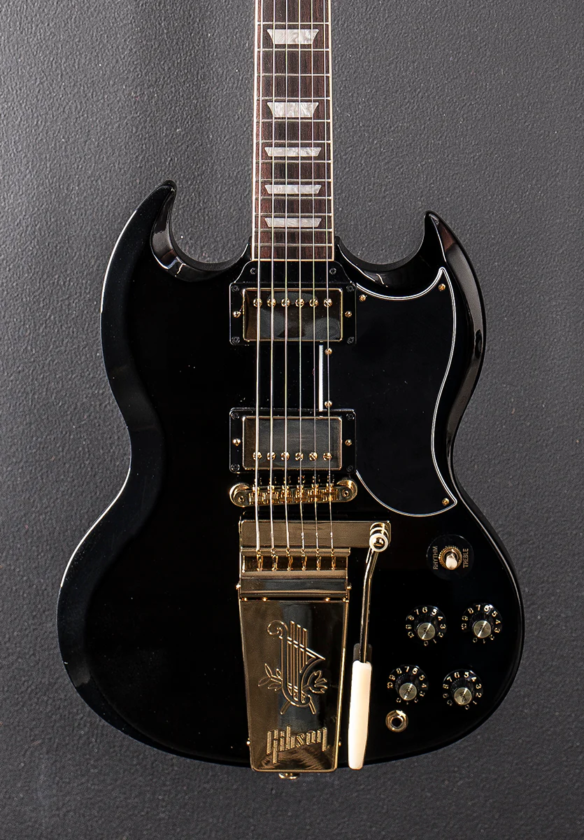 SG Standard '61 Maestro Vibrola T-Type w/'68 Appointments - Ebony - Image 2
