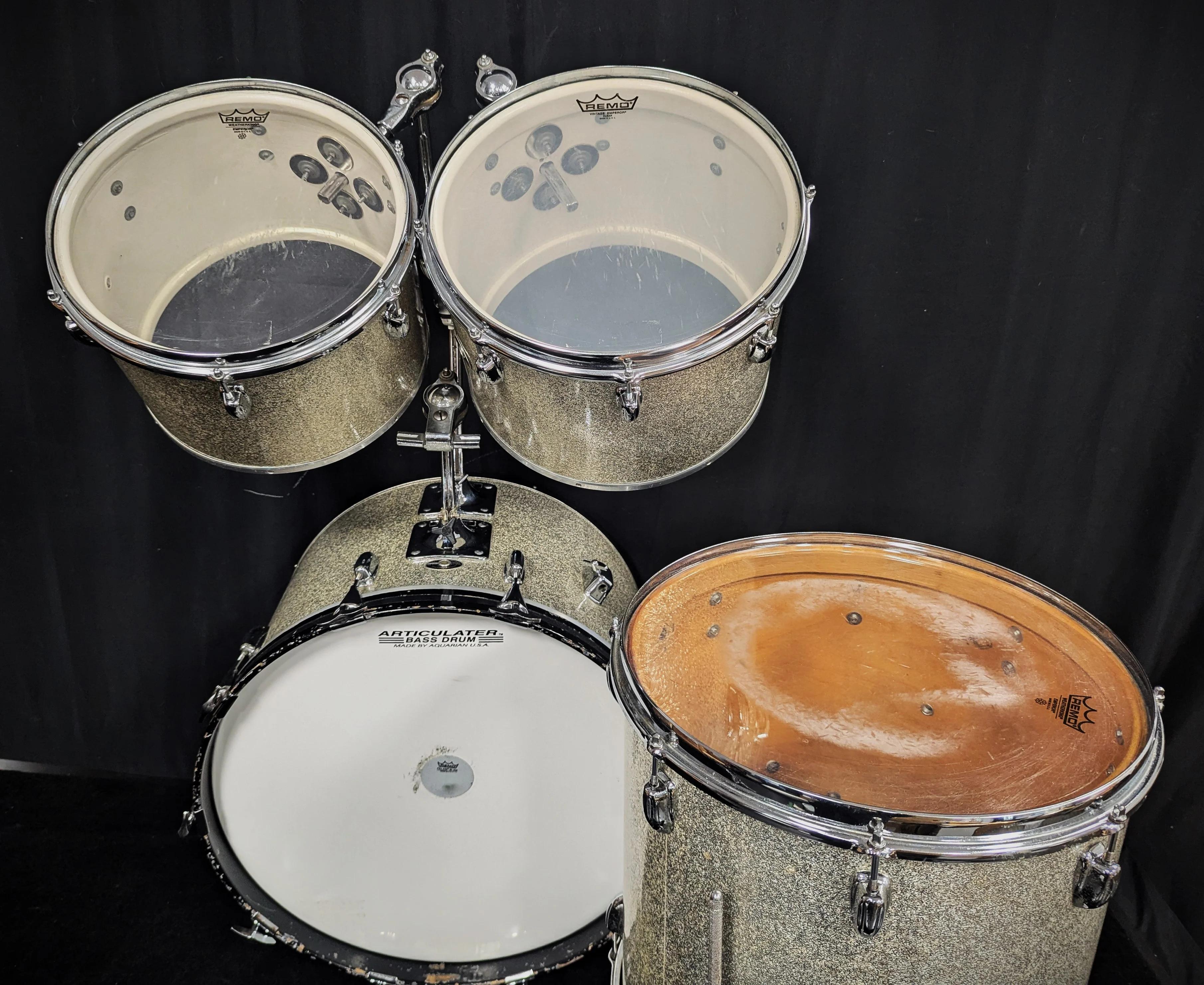 Silver Sparkle Concert Tom 4-Piece Shell Pack Vintage 60s - Image 14