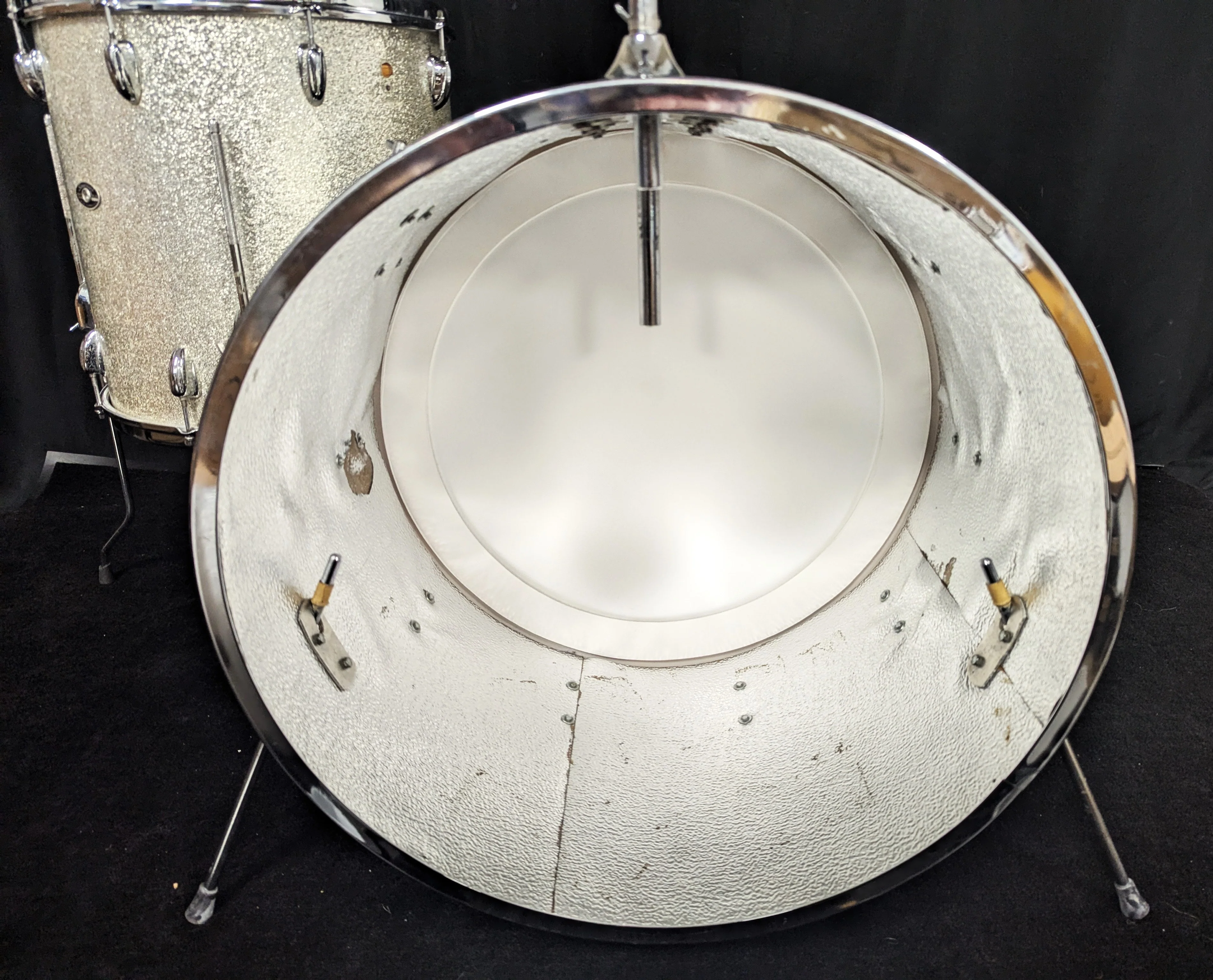 Silver Sparkle Concert Tom 4-Piece Shell Pack Vintage 60s - Image 3