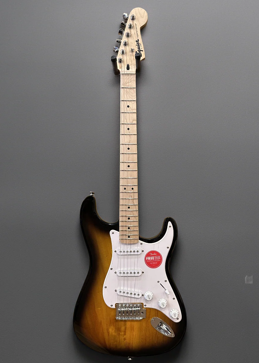 Sonic Stratocaster - Two Color Sunburst w/Maple - Image 3