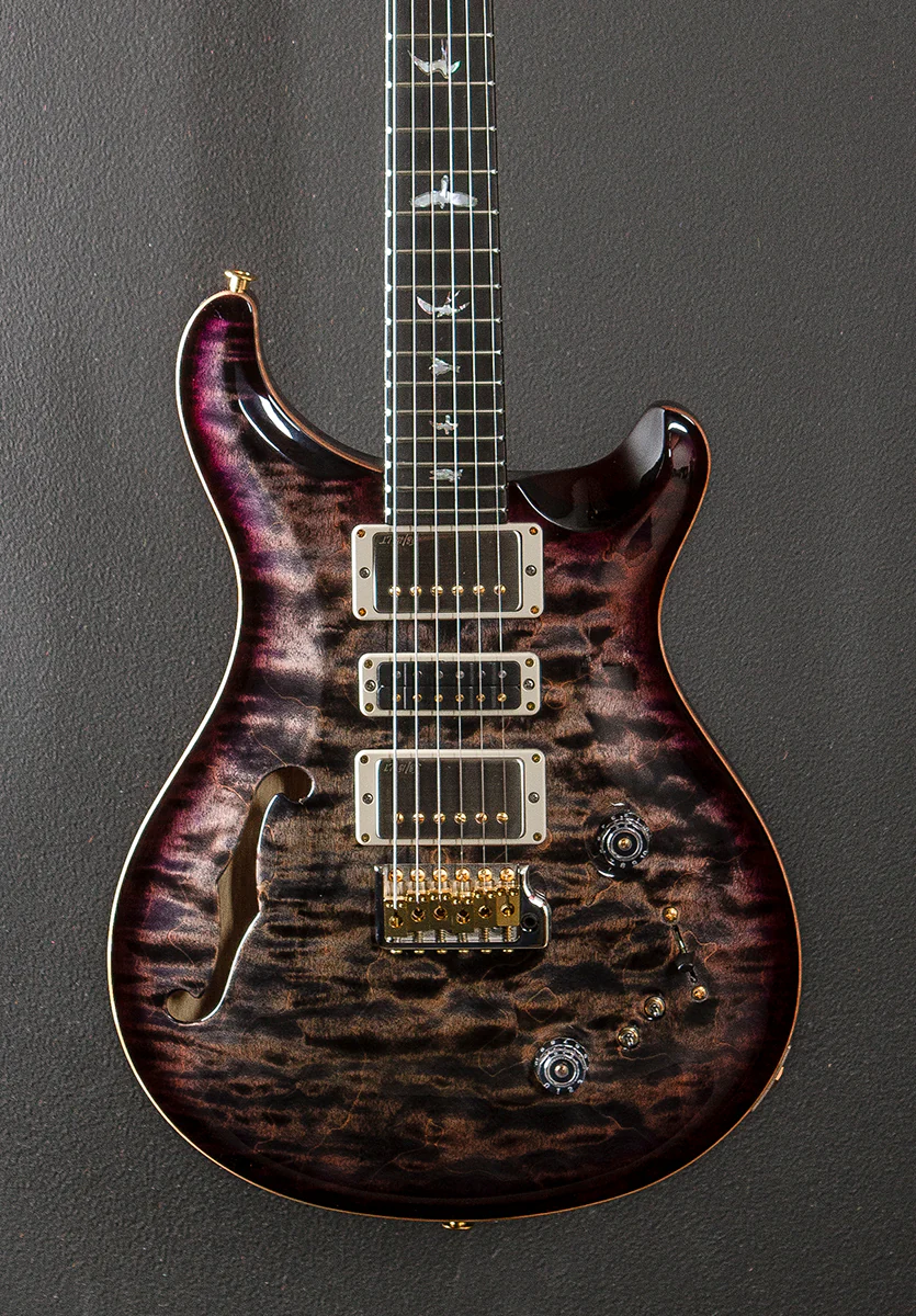 Special Semi-Hollow Wood Library Limited - Charcoal Purple Burst w/Korina - Image 2