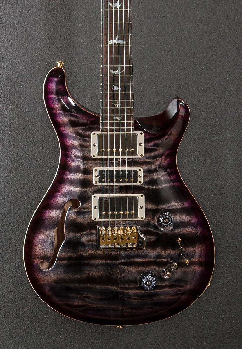 Special Semi-Hollow Wood Library Limited - Charcoal Purple Burst w/Swamp Ash - Image 2