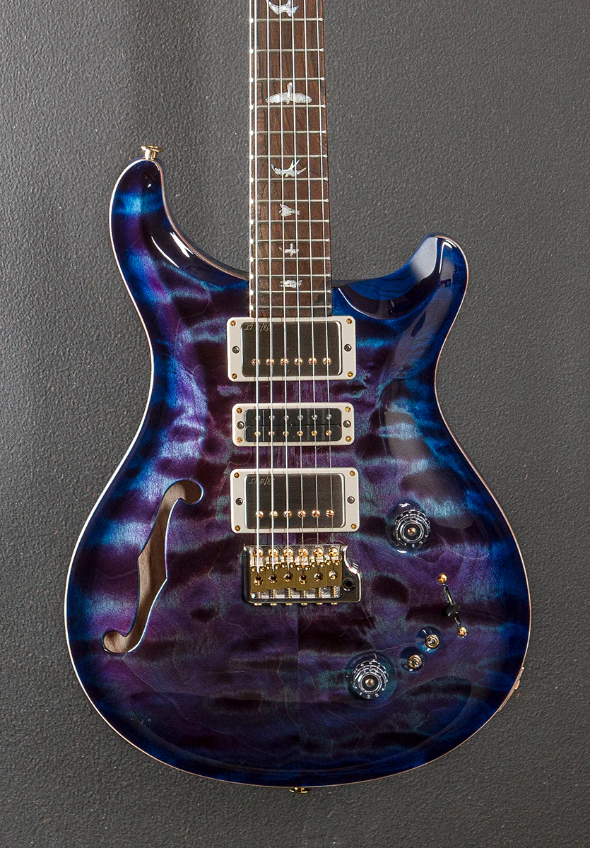 Special Semi-Hollow Wood Library Limited - Dark Aquableux Purple Burst w/Swamp Ash - Image 2