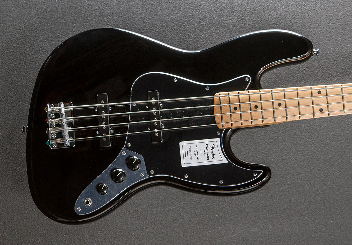 Standard Jazz Bass - Black w/Maple