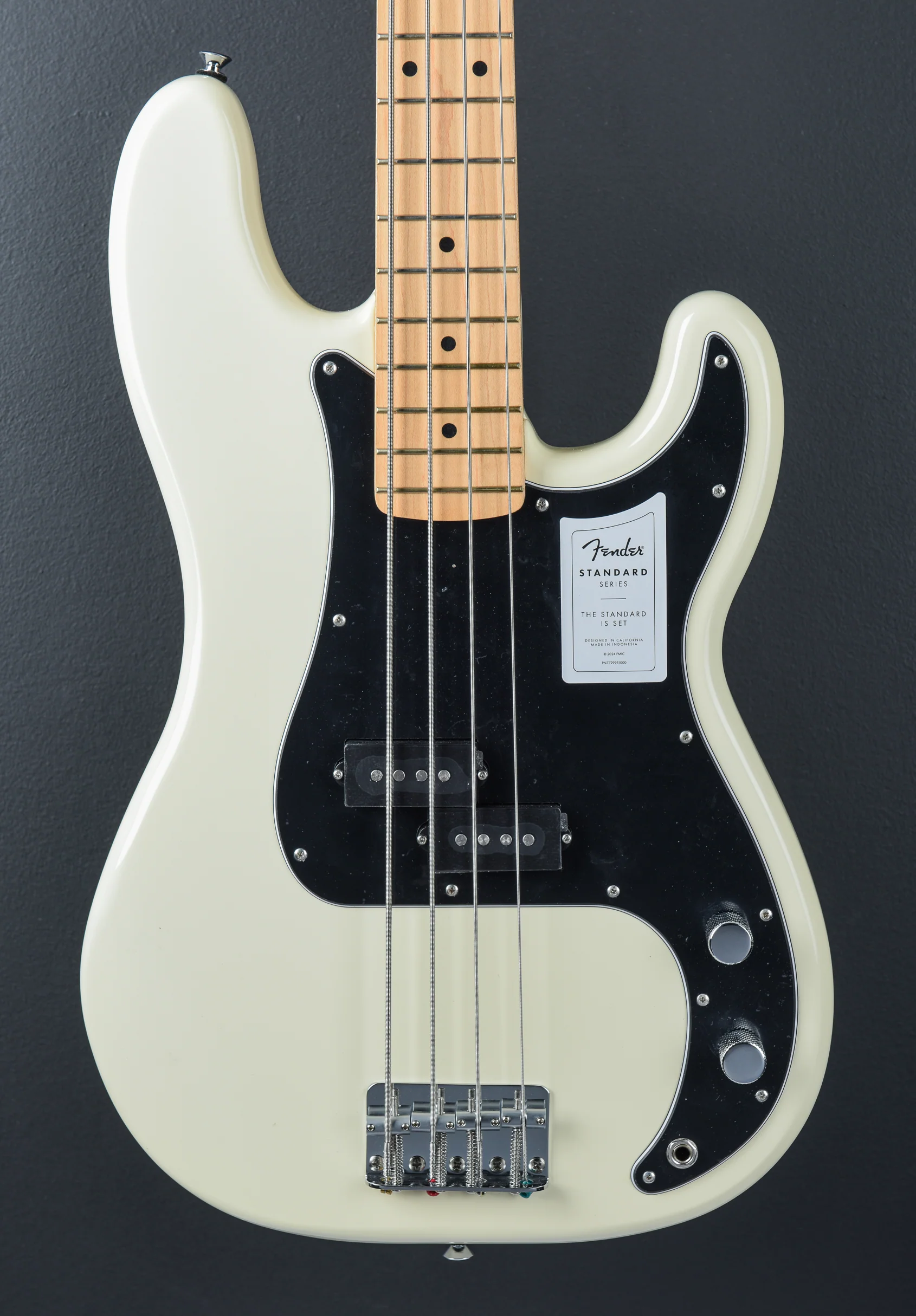 Standard Precision Bass - Olympic White w/Maple - Image 2