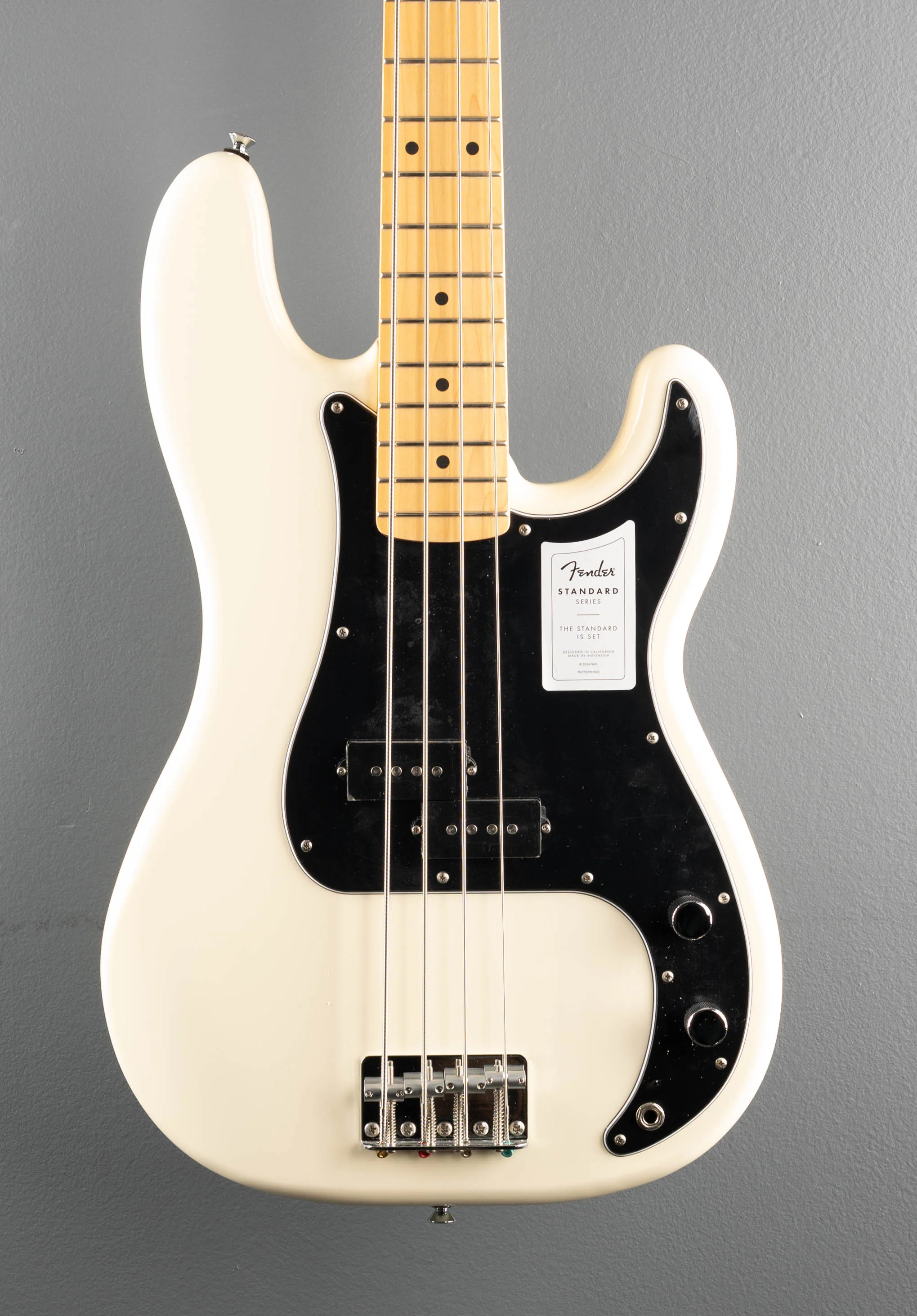 Standard Precision Bass - Olympic White w/Maple - Image 2