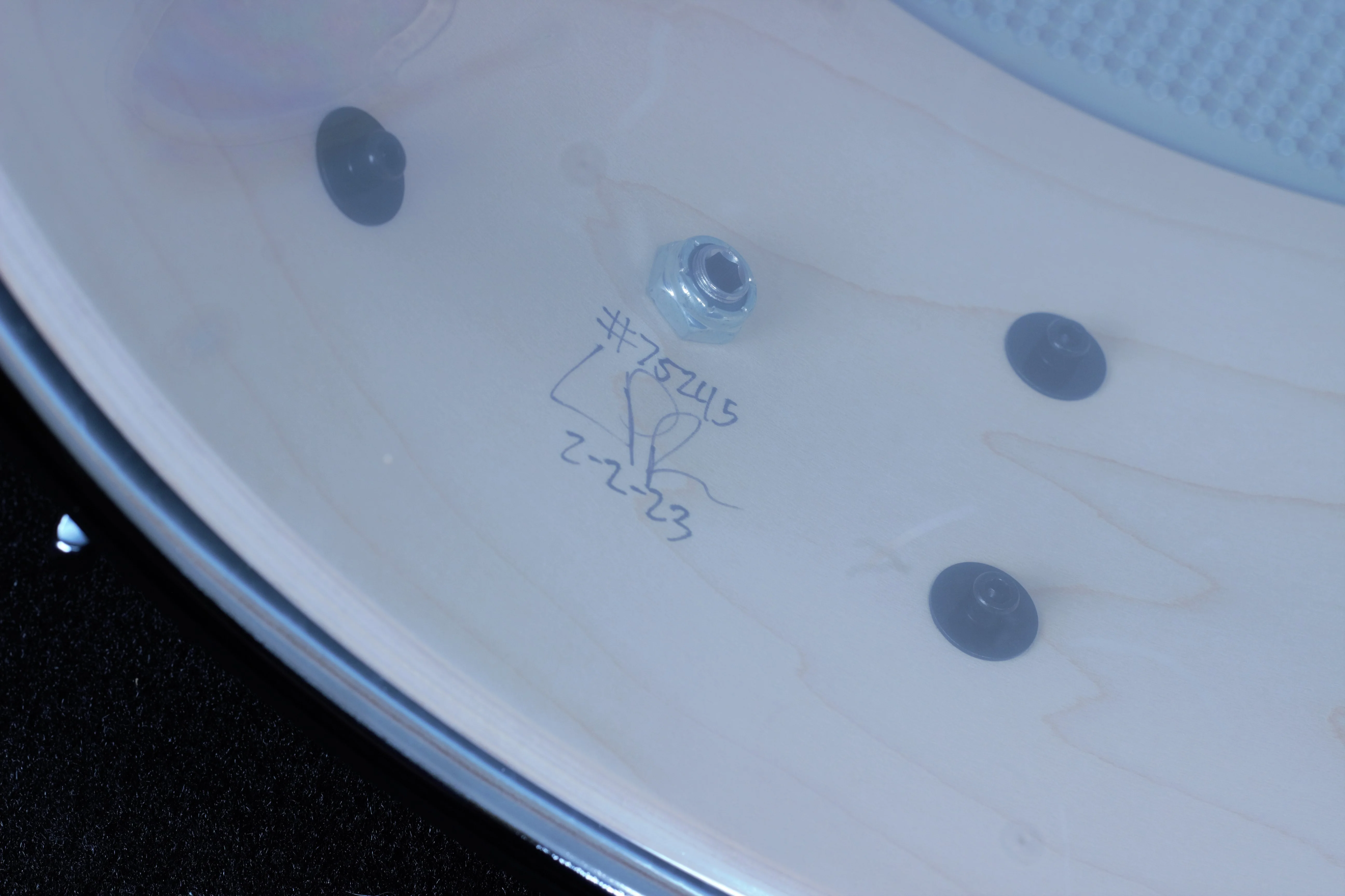 White Marine Pearl Click-mates Snare Drum with X-Click - Image 6